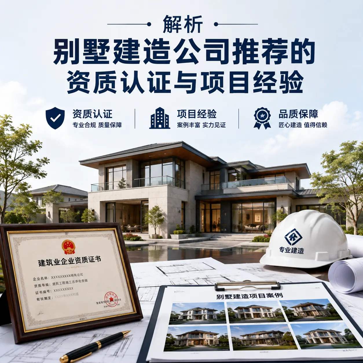 解析 独山 别墅建造公司推荐的资质认证与项目经验