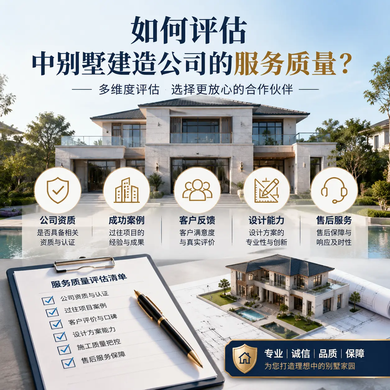 如何评估 独山 中别墅建造公司的服务质量？