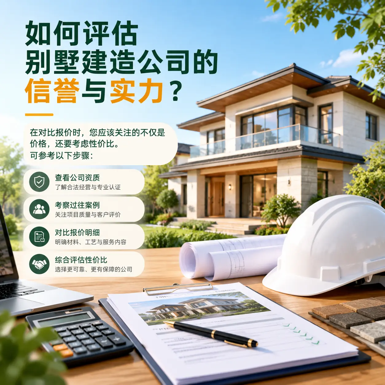 如何评估 独山 别墅建造公司的信誉与实力？